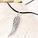Pretty Show Black Cord Rope Choker Metal Pendant Necklace
