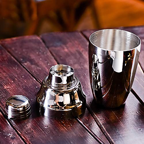Vegena Cocktail-Shaker-Set, Profi-Bar-Shaker, Set aus Edelstahl, 750 ml, Shaker mit Filter – Bild 6