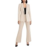 Agenlulu Women's 2 Piece Suits Business Casual Outfits Long Sleeve Solid Blazer Pantsuits Professional Office Work Sets