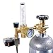 Co2 Regulator Hydroponics Emitter System with Solenoid Valve Accurate and Easy to Adjust Flow Meter Brass - Shorten up and Double Your Time for Harvesting