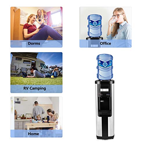 Giantex Water Dispenser, Top Loading Water Cooler, Stainless Steel Water Cooler Dispenser with