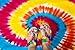 Folkulture Hippie Tapestry Wall Hanging Bohemian Hippie Mandala Bedspread Indian Bedding for Bedroom College Dorm Room Home Decor or Beach Picnic Blanket - Spiral Tie Dye Queen Size Boho Gypsy Spread