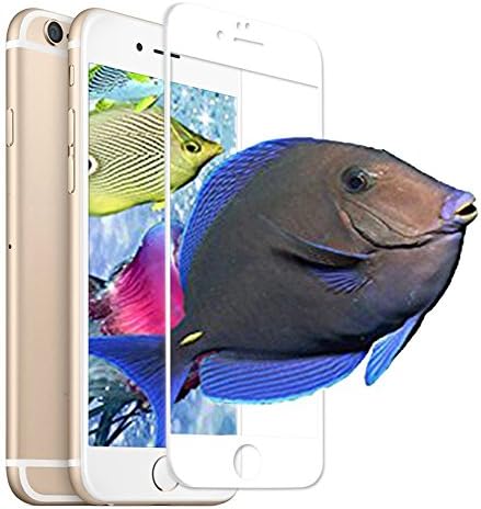iPhone 7 6S 6 Screen Protector Full Tempered Glass Henjoy Tech Screen Guard Edge Coverage Anti Glare Fingerprint Case Friendly (iPhone6S/6-White)