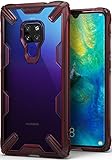 Ringke Fusion-X Designed for Huawei Mate 20 Case Cover Clear Dot PC Back with Rugged TPU Bumper Anti Rainbow Effect (Straps Access Design) for Huawei Mate 20 - Ruby Red