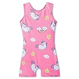 MYQFF Gymnastics Leotards for Girls Biketard Unitard Pink Toddler Kids Dance Leotard Unicorn Mermaid 2-9T