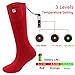 Battery Heated Socks,Men Women Electric Battery Powered Socks Kit,Rechargeable Battery Heating Stockings,Winter Thermo Socks,Climbing Hiking Fishing foot Warmer Hunting Skiing Heated Socks (Red, M)