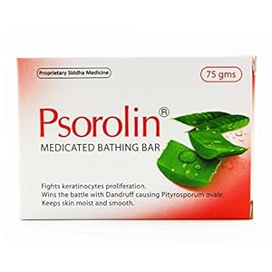 Psorolin Medicated Bathing Bar Effective Cleanser and a Good Emollient - 75gm by Psorolin