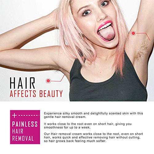 NedolQ's 100% Natural Painless Permanent Depilatory Cream Soft Skin Hair Removal Ointment for Axillary Hair Legs Feet Hair and Thighs (Color) - Thumbnail 6