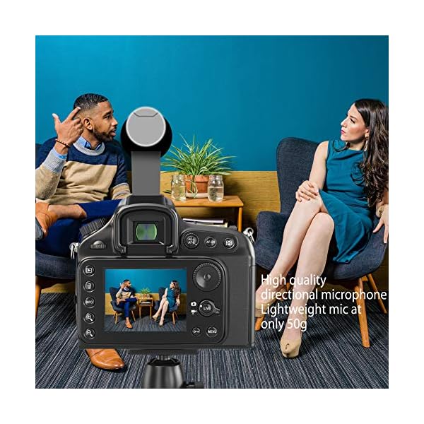 Videomikrofon für DSLR-Interviews, Kamera Mikrofon Shotgun-Mikrofon für Canon, Nikon, Sony, Panasonic, Fujifilm, Videomikrofon mit Windschutz, 3.5 mm Klinke – Bild 5