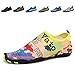 CIOR Men Women Kid's Barefoot Quick-Dry Water Sports Aqua Shoes with 14 Drainage Holes for Swim, Walking, Yoga, Lake, Beach, Garden, Park, Driving,SYY04,yellow,38