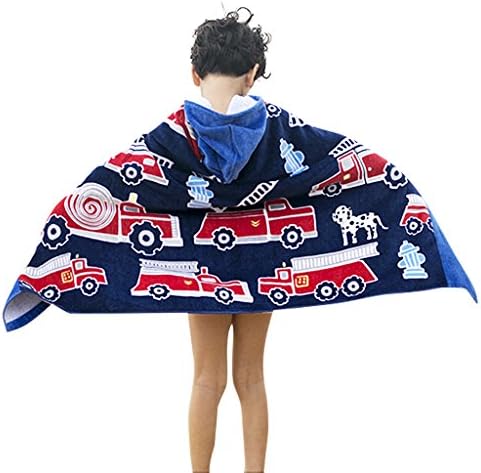 Kids Beach Towel Hooded Poncho Boy Girl Cotton Bathrobe Swim Wrap Bath Blanket