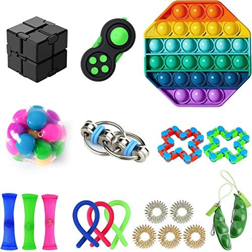 Tiqanon 20 Pack Sensory Fidget Toys Set, Relieves Stress and Anxiety