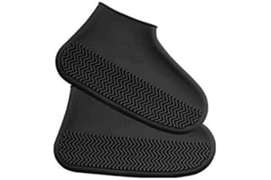 Taoqidiannao Waterproof Shoe Covers Reusable Silicone Rubber No-Slip Overshoes Rain Protectors for Men, Women and Kids