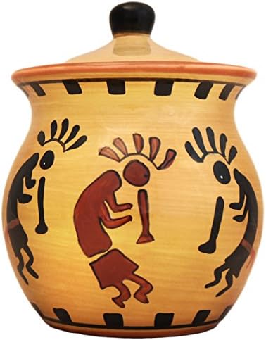 Southwestern Kokopelli Cookie Jar Ceramic Kitchen New