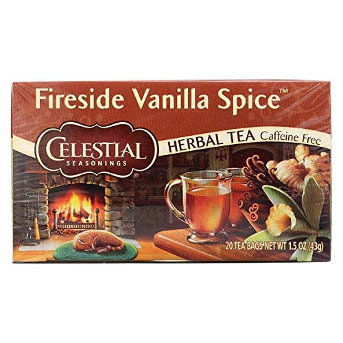 Celestial Seasonings Fireside Vanilla Spice Tea, 20 Tea Bags (Pack of 4)