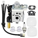 Ferilter Carburetor for SRM210 SRM211 Echo GT200 GT201i HC150 HC151 PE200 PE201 PPF210 PPF211 String Trimmer Brushcutter Carb RB-K75 Carburetor with Fuel Maintenance Kit Spark Plug
