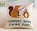 Cotton Linen Campers Have S'more Fun Bonfire Square Throw Waist Pillow Case Decorative Cushion Cover Pillowcase Sofa 18