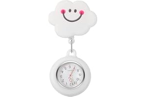 Totority Nurse Watch Clip-on Hanging Lapel Nurse Watch Silicone Cover Brooch Digital Pocket