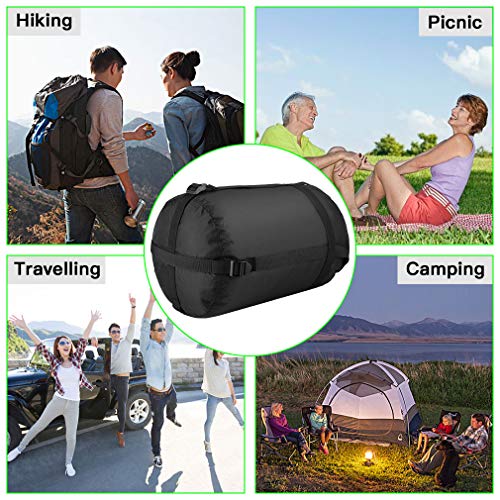 TINANA Compression Stuff Sack, Waterproof Sleeping Bags Storage Stuff Sack Organizer, Great for Backpacking and Camping Hiking (2 Pack) - Thumbnail 6