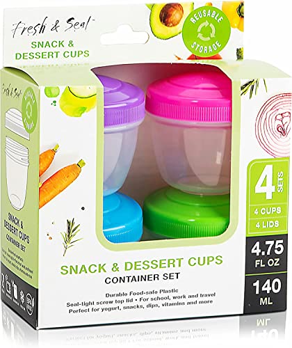 Snack Containers (4 Set) - 4.75 Oz Small Food