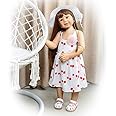 34inch87cm Reborn Toddler Dolls,Huge Baby Full Body Hard Vinyl Girl Realistic Anatomically Correct+ Long Hair Age 3 Dress Model Collectible Great Qualtity