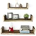 SRIWATANA Floating Shelves Wall Mounted, Solid Wood Wall Shelves, Torched Finish primary