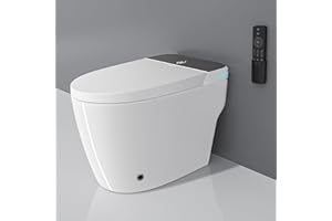 LONIKO Auto Open/Close Lid Smart Toilet Bidet with Built-in Tank, Auto Flush & Wash, Elongated Heated Seat, Adjustable Water Temperature, and LED Light (1.28GPF)
