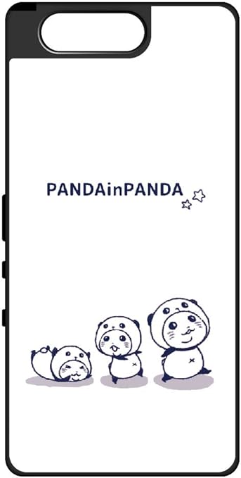 Amazon ガラスハイブリッドケース Tonem17 ケース 背面カバー かわいい キャラクター スパイシー千鶴 グッズ パンダinぱんだ ゆるキャラ パンダインパンダ 3198 E ホワイト 角丸 ラウンド型 ブラック Arrows M04 トーン Tone M17 ケース バンパー 衝撃吸収 硬度