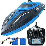 SkyCo H100 Rc Boat 2.4GHz High Speed Remote Control Electric RC Racing Boats Toy for Kids Men Boys Girls Adults Pool Lake Outdoor Use Bonus Extra Battery (H100)