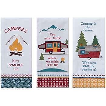 Kay Dee Designs Camping Life Kitchen Tea Towels, Set of 3