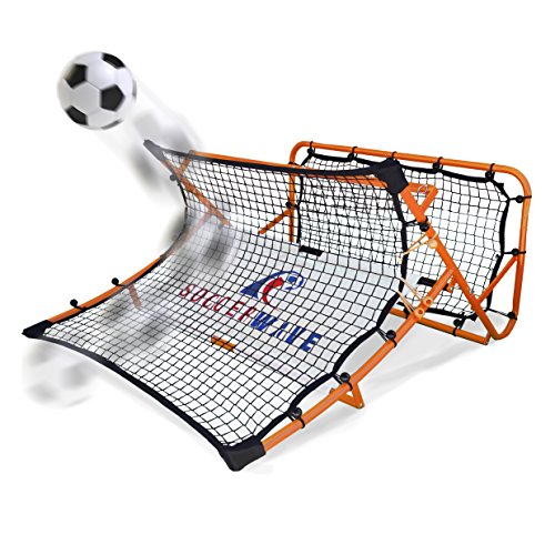 Soccer Rebounder Net by Soccer Wave | SoccerWave Jr. 2 in 1 Skill Trainer | Designed to Refine Trapping and Passing Accuracy