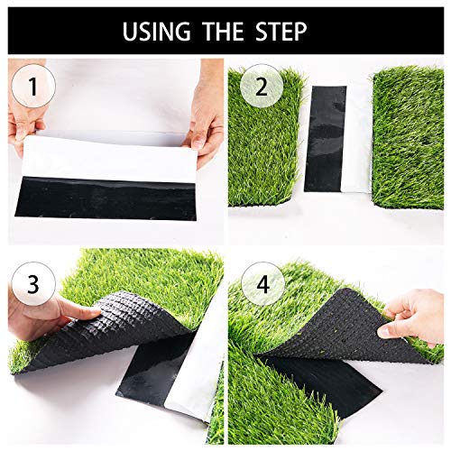 Rhomtree Artificial Grass Tape Self Adhesive Seaming Turf Tape Garden Lawn Mat Rug Jointing Synthetic Turf Seam Glue (6inch X 65.6feet(15CM X 20M))