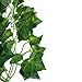 DLOnline 160 Feet Artificial Greenery Fake Ivy Leaves Garland Hanging for Wedding Party Garden Wall Decoration (24pcs) Artificial Leaves,Ivy Garland,Fake Leaves,Greenery Garland,Artificial Ivy