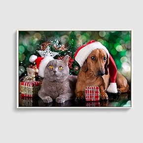 Framed Canvas Home Artwork Decoration Merry Christmas Canvas Wall Art for Living Room, Bedroom - 16x24 inches