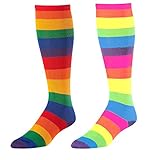 TCK Krazisox Rainbow Stripes Over the Calf Socks