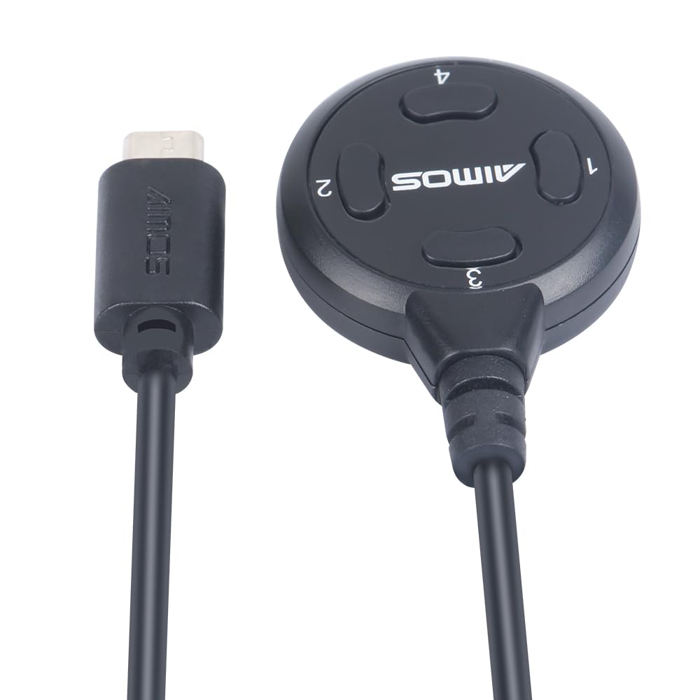 USB Switch External Wired Control, USB 3.0 or 2.0 Switcher Button With 4 Keys For 4 Ports KVM Switch 1.5 M (For Model KC-KVM401A)