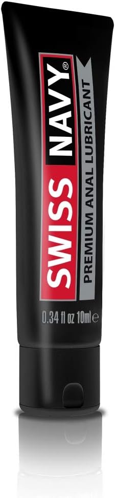 Swiss Navy Silicone Based Anal Lubricant, 10 ml, Black, Red, 10 ml (Pack of 1)