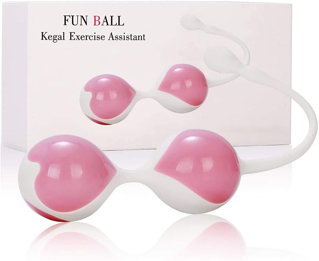 Kegel Balls for Women Tightening Pelvic Floor & Silicone Ben Wa Balls Training Set for Beginners & Advanced Tightening (Pink)