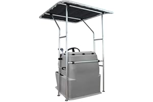 T-Top for Center Console Bimini Shade Frame and Canvas Cover | Summerset Grills by Eevelle | Marine Grade Material 600D UV Protection, Easy Installation, Fits Up to 68" L x 56" W x 79" H