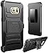 Galaxy S7 Edge Case, E LV Belt Swivel Clip / Kickstand - Dual Layer Armor Holster Defender Full Body Protective Case Cover for Samsung Galaxy S7 Edge - [BLACK]