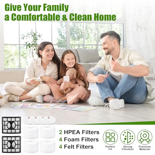 Rebirthcare NZ801UKT AZ910UKT Filter Replacement for Shark Rotator Powered Lift-Away NV801 NV680 NV681 NV620 NV682 NV683 NV800 UV810 AX910 Duoclean Upright Vacuum Filters Parts # XFF680 & XHF680