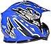 Typhoon Youth Kids Offroad Gear Combo Helmet Gloves Goggles DOT Motocross ATV Dirt Bike MX Motorcycle Blue, X-Large