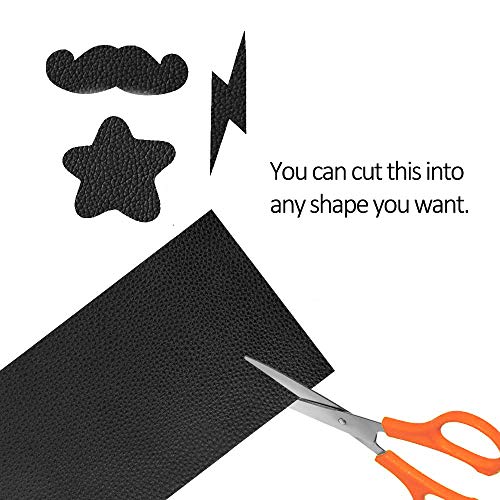 image for Lyeiaa Leather Repair Patch 10 Pieces Leather Repair Kit Black Leather