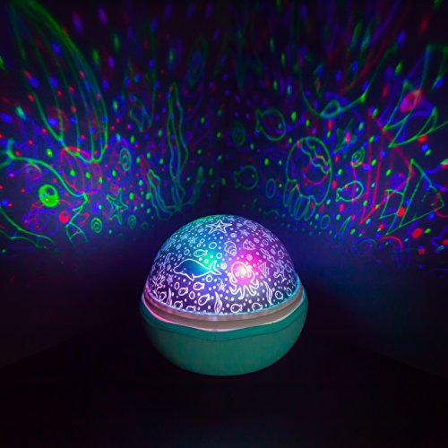 Christmas Projector for Kids, MOCERO Rotating Night Light with 4 LED Bulbs 9 Modes for Children in Bedroom,Celebration&Decoration