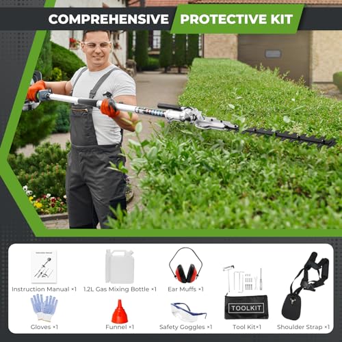 52CC 6-in-1 Multi-Functional Weed Wacker Gas Powered 2-Stroke Weed Eater photo 12