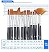 STARVAST Paint Brushes, 12pcs Round Pointed Tip Nylon Hair Acrylic Paint Brush Set for Watercolor/Oil/Acrylic/Crafts/Rock & Face Painting