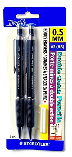 Staedtler Integrity 9505 0.5mm Double-clutch Mechanical Pencil (Pack of 2 ) (black)