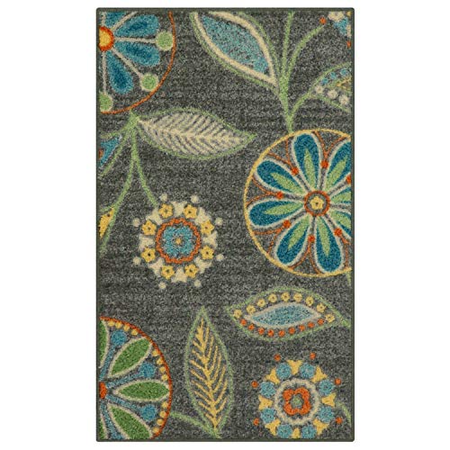 Maples Rugs Reggie Floral Kitchen Rugs Non Skid Washable Accent Area