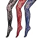 KaYaka 3 - Color Retro Totem Sexy Fishnet lace Stockings Tights for Women Plus Sizes (Wine red)