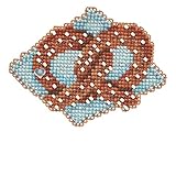Pretzel Beaded Counted Cross Stitch Ornament Kit Mill Hill 2019 Autumn Harvest MH181926